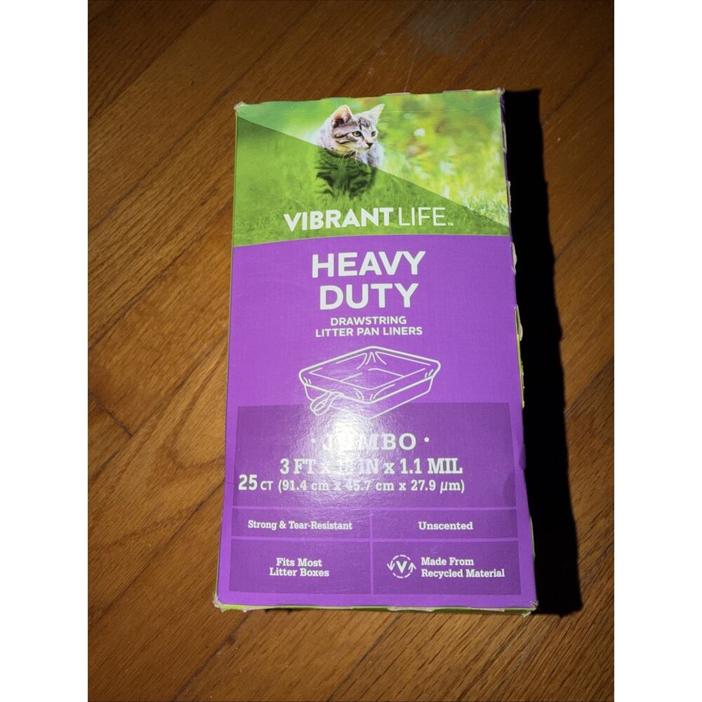 Vibrant Life Heavy Duty Pan Disposable Liners JUMBO Fits Most Unscented Opened